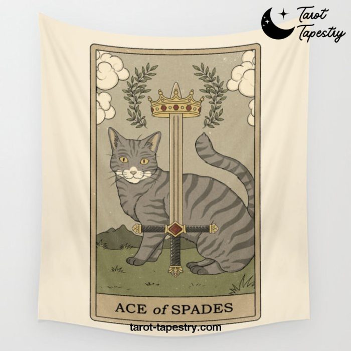 Ace of Spades Wall Tapestry Offical Tarot Tapestries Merch