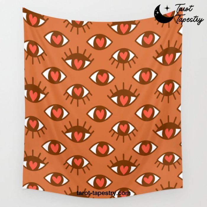 All Eyes on You - Orange Wall Tapestry Offical Tarot Tapestries Merch