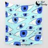 Blue Evil Eyes Wall Tapestry Offical Tarot Tapestries Merch