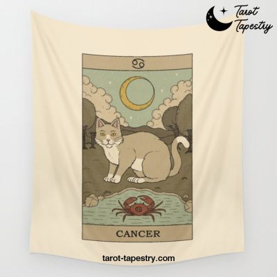 Cancer Cat Wall Tapestry Offical Tarot Tapestries Merch