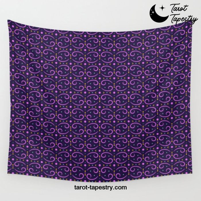 Cancer Zodiac Print Wall Tapestry Offical Tarot Tapestries Merch