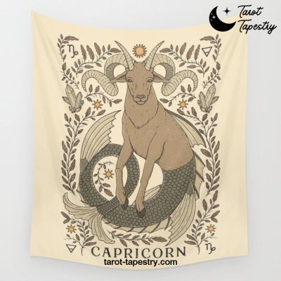 Capricorn, The Goat Wall Tapestry Offical Tarot Tapestries Merch