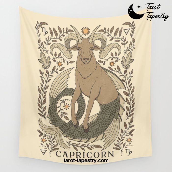 Capricorn, The Goat Wall Tapestry Offical Tarot Tapestries Merch