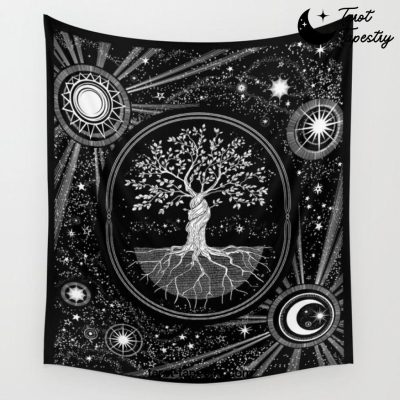 Celestial Tree of Life Wall Tapestry Offical Tarot Tapestries Merch
