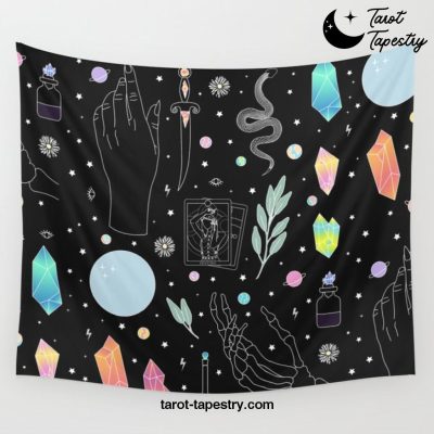 Crystal Witch Starter Kit - Illustration Wall Tapestry Offical Tarot Tapestries Merch