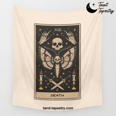 Death - Moth Tarot Wall Tapestry Offical Tarot Tapestries Merch