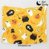 Halloween Ghost And Bat Pattern Design Orange Background Wall Tapestry Offical Tarot Tapestries Merch