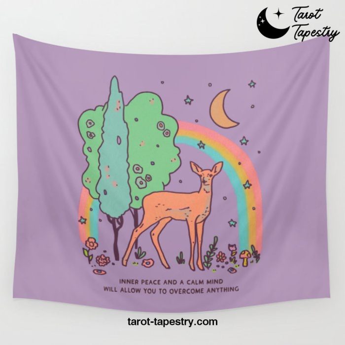 Inner Peace and a Calm Mind Will Allow You to Overcome Anything Wall Tapestry Offical Tarot Tapestries Merch