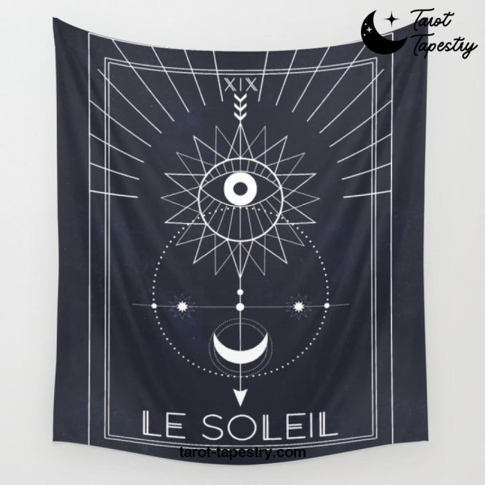 Le Soleil or The Sun Tarot Wall Tapestry Offical Tarot Tapestries Merch