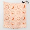 Moon and Sun on Pink Wall Tapestry Offical Tarot Tapestries Merch