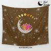 Moon dreamcatcher with pink lotus and leaves Wall Tapestry Offical Tarot Tapestries Merch