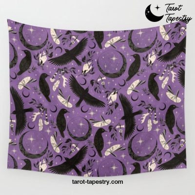Raven Tarot Purple Wall Tapestry Offical Tarot Tapestries Merch