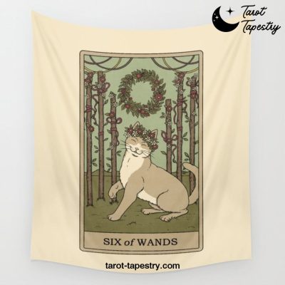 Six of Wands Wall Tapestry Offical Tarot Tapestries Merch
