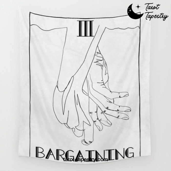 Stage 3 of Grief: Bargaining Wall Tapestry Offical Tarot Tapestries Merch