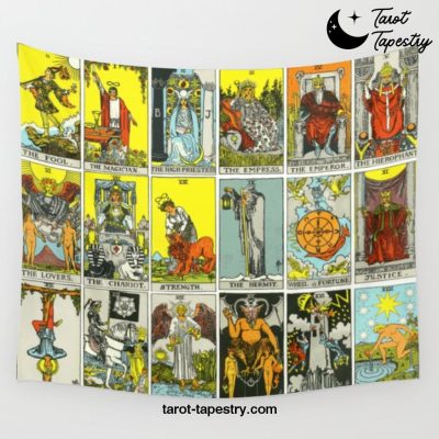 Tarot Card Collage Wall Tapestry Offical Tarot Tapestries Merch