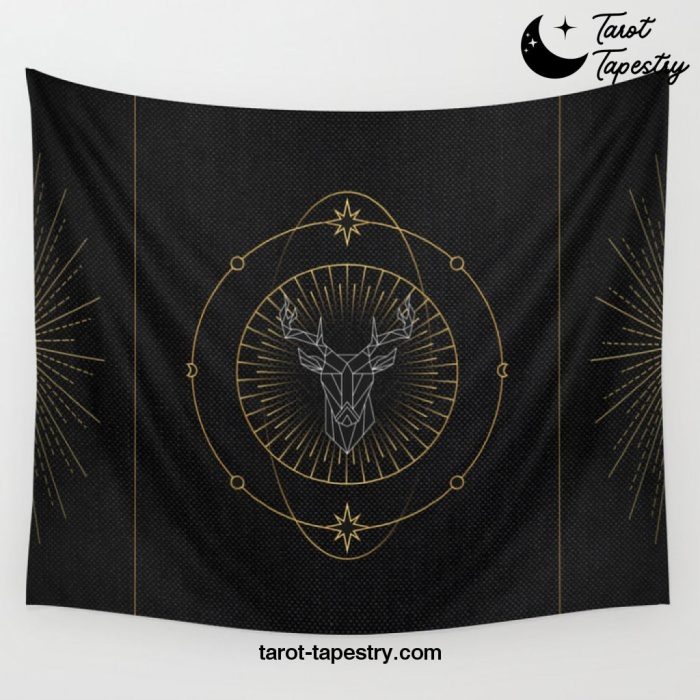 Tarot geometric #8: Deer Wall Tapestry Offical Tarot Tapestries Merch