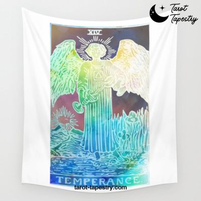Temperance - A soft tarot print Wall Tapestry Offical Tarot Tapestries Merch