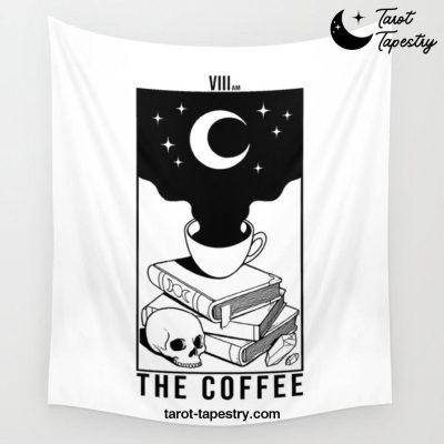 The Coffee (White) Wall Tapestry Offical Tarot Tapestries Merch