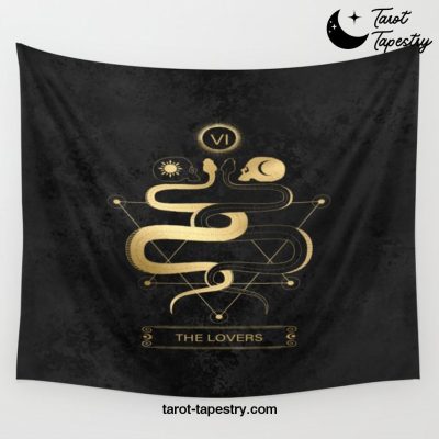 The Lovers and Raw Honesty Wall Tapestry Offical Tarot Tapestries Merch