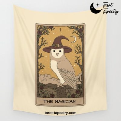 The Magician - Owl Tarot Wall Tapestry Offical Tarot Tapestries Merch