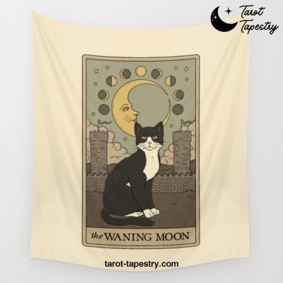 The Waning Moon Cat Wall Tapestry Offical Tarot Tapestries Merch