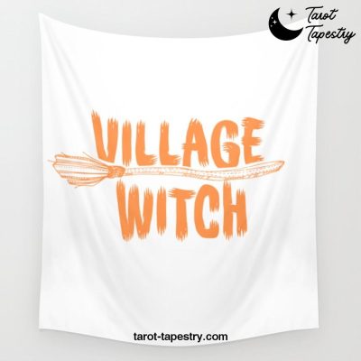 Village Witch, Funny Halloween Gift Wall Tapestry Offical Tarot Tapestries Merch