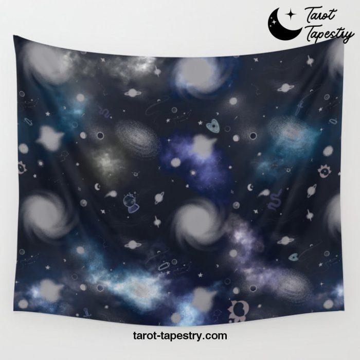 Witchy Space Pattern Wall Tapestry Offical Tarot Tapestries Merch