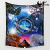 X . The Wheel Tarot Card Illustration Wall Tapestry Offical Tarot Tapestries Merch