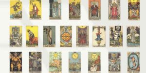 22 Major Arcana cards