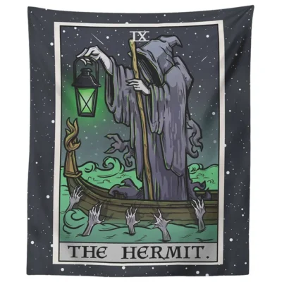 "The Hermit" Tarot Card Tapestry